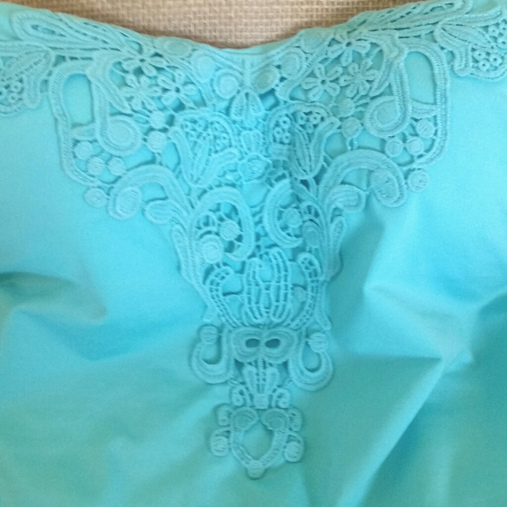 Kenneth Cole Light Blue Tankini swimsuit medium - Picture 7 of 8